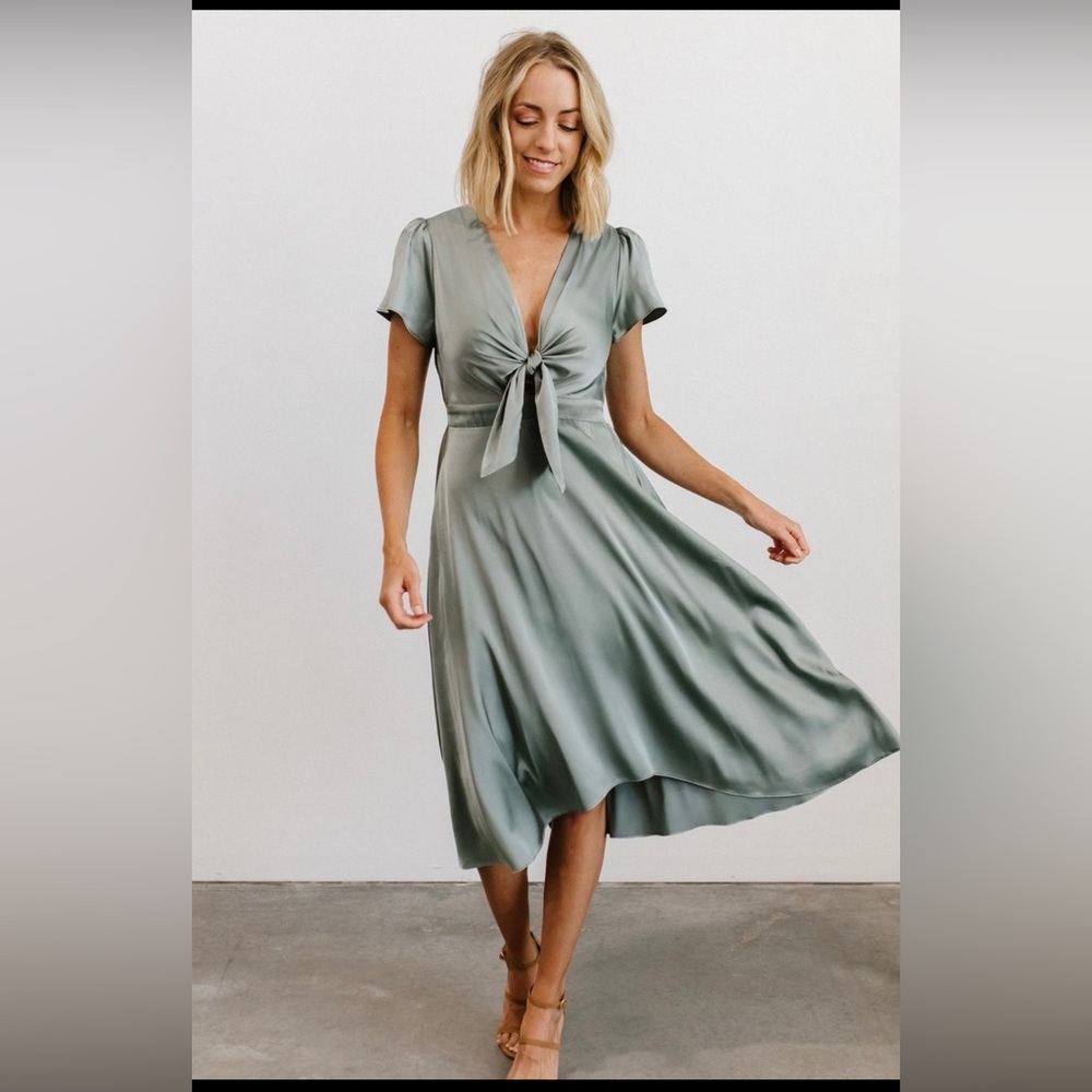 Balticborn Poppy Satin Midi Dress